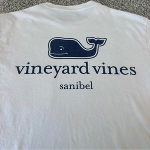 Vineyard Vines Sanibel Whale Long Sleeve Tee 🤍 White | XS | Unisex 100% cotton
